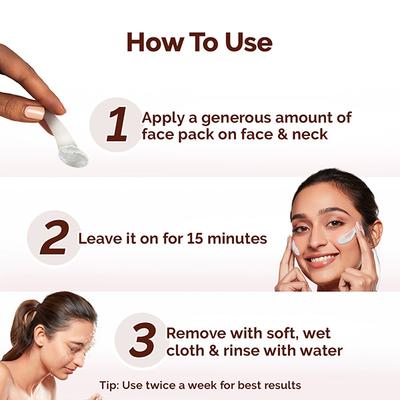 Mamaearth Rice Dewy Bright Face Pack with Rice Water & Niacinamide for Glass Skin 200 gm - Face Packs