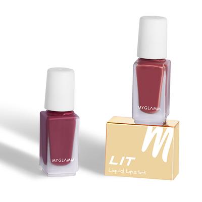 Myglamm Lit 2 In 1 Liquid Matte Lipstick - Funny Gurl 4 Gm - Liquid Lipsticks