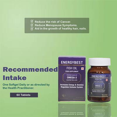 HealthBest EnergyBest Fish Oil Softgel Capsule 60's - Multi-Vitamins