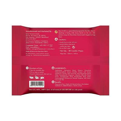 Clea Cleansing & Makeup Remover Wet Wipes (Rose & Milk) (8's Wipes/Pack) 1's - Make Up Removers