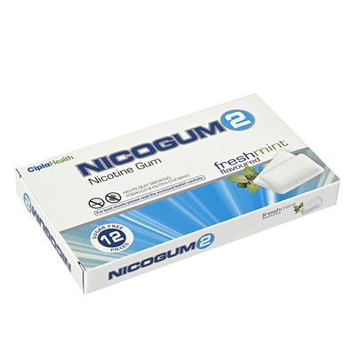 NICOGUM FRESHMINT SUGAR FREE 2 Gum 12's - Smoking cessation