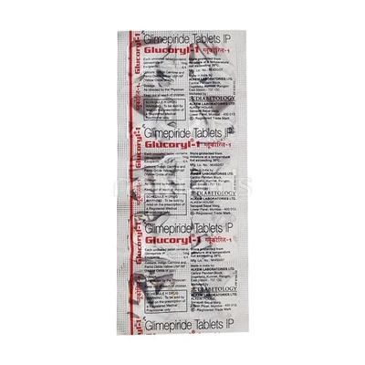 Glucoryl 1mg Tablet 10'S - Diabetes-Ant