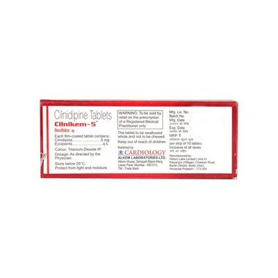 Cilnikem 5mg Tablet 10'S - Hypertension-Cal
