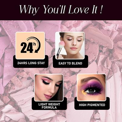 Matt Look intense Eye 8 in 1 Eyeshadow Palette Highly Pigmented, Long Lasting Metallic Glitter Nudes,01 12 gm - Eye Shadow Palettes
