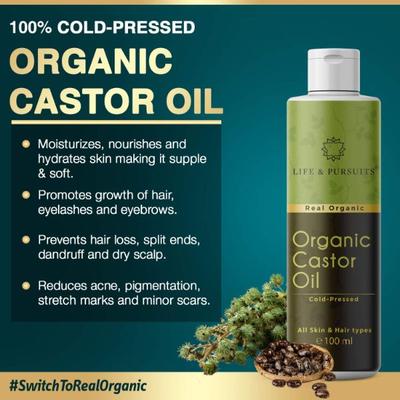 Life & Pursuits Organic Castor Oil 100 ml - Hair Oils