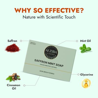 Alziba Cares Soap - Saffron Mint 100 g - Soaps