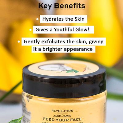 Revolution Skincare x Jake-Jamie Coconut, Mango & Chia Seed Radiant Glow Face Mask 50 ml - Masks & Peels