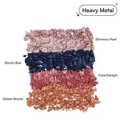 Gush Beauty Eye Like It Stacked- Heavy Metal Do-it-all,4 In-1 Eyeshadow Palette 3.6gm - Eyeshadow, Bases & Primers