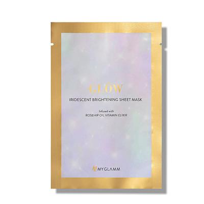 Myglamm Glow Iridescent Brightening Sheet Mask Rosehip Extract Vitamin Elixir 20 Ml - Sheet Masks