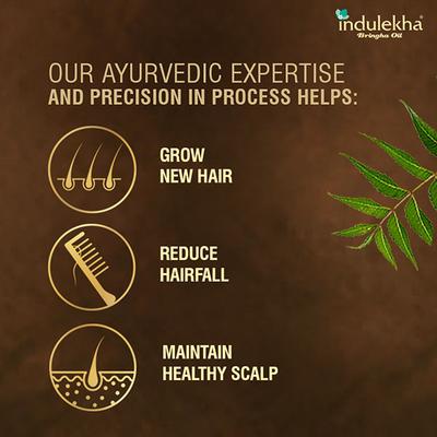 Indulekha Bringha Oil, Reduces Hair Fall and Grows New Hair, 100% Ayurvedic Oil 100 ml - Hair Oils