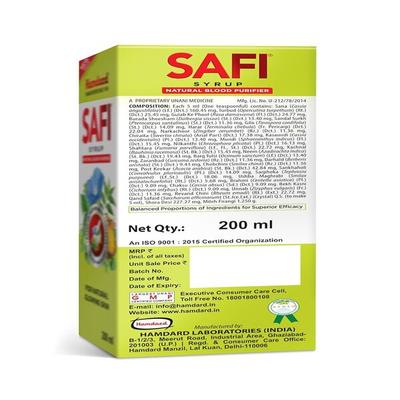 Hamdard Safi Syrup 200 ml - Speciality Medicines