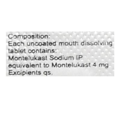 Lasma 4mg Tablet 10'S - Asthma/COPD-Ast