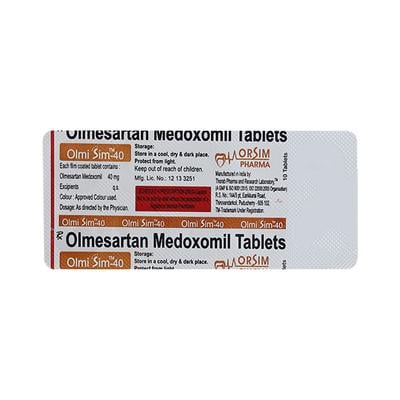 OLMISIM 40mg Tablet 10's - Hypertension-Ang
