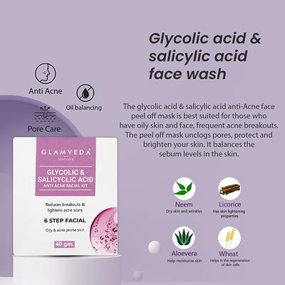 Glamveda Glycolic & Salicylic Acid Anti Acne Combo Gift PackFor Oily & Acne Prone Skin 1's - Makeup Kits & Sets