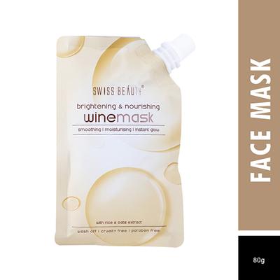 Swiss Beauty Brightening & Nourishing Wine Mask 80 gm - Masks & Peels