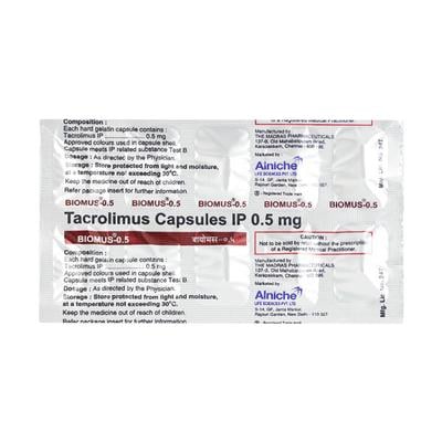 Biomus 0.5mg Capsule 10'S - Auto Immune Disease-Imm