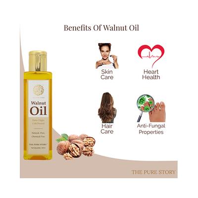 The Pure Story Walnut Oil Pure Natural Extra Virgin Cold Pressed Oils 100ml - Face Oils