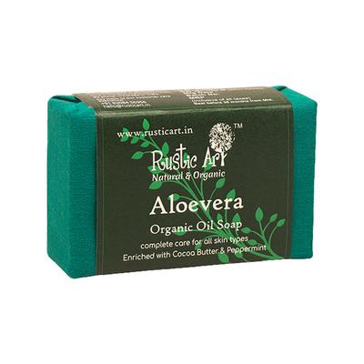 Rustic Art Organic Handmade Aloevera Soap 100 gm - Soaps