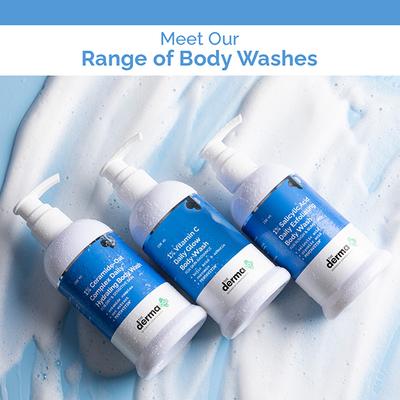 The Derma Co. 1% Kojic Acid Daily Brightening Body Wash with Alpha Arbutin for Dark Spots & Pigmentation 250 ml - Shower Gels & Body Wash