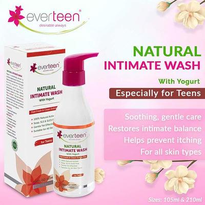 everteen Yogurt Natural Intimate Wash for Feminine Intimate Hygiene in Teens 210 ml - Intimate Care