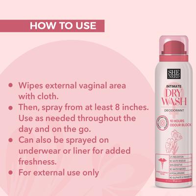 Sheneed Intimate Dry Wash Deodorant 100 ml - Intimate Care