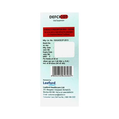DEFCICOT Oral Suspension 30ml - Allergies-Ant
