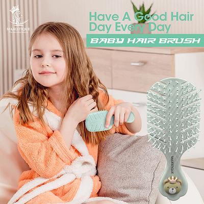 Majestique Detangling Baby Hair Brush, Detangling Brush for Baby Kids, Women - Color May Vary 1's - Hair Brushes