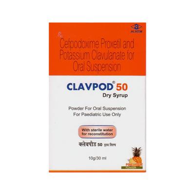 Clavpod 50 Pineapple Flavour Dry Syrup 30ml - Bacterial Infections-Cep