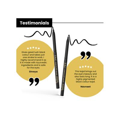 TAC Beautif-Eye Black Kajal Pencil - Smudge & Waterproof - Matte Finish 0.35 gm - Kajal & Kohls