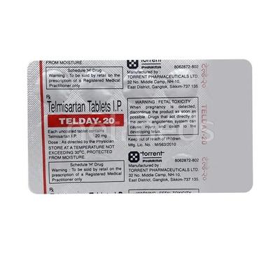 Telday 20mg Tablet 15'S - Hypertension-Ang