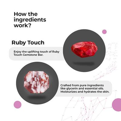 Cosmos by Bewakoof Cleansing & Calming Ruby Touch Gemstone Bath Bar 160 gm - Soaps