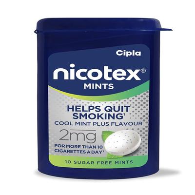 Nicotex 2mg Sugar Free Mint Lozenge - Cool Mint Plus 10's - Nicotine Gums/Lozenges
