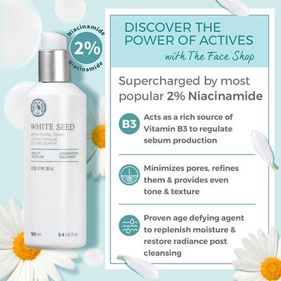 The Face Shop White Seed Brightening Toner Lotion Tonique Unifiante Bright Moisture Hydratation Eclatante 160ml - Toners