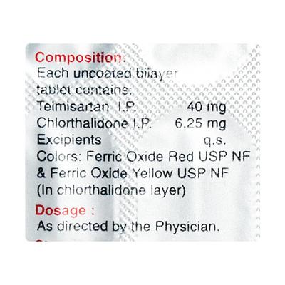 Telma CT 40/6.25mg Tablet 15'S - Hypertension-Ang