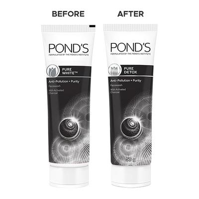 Pond'S Pure Detox Pollution Clear Face Wash with Activated Charcoal 50 gm - Face Washes