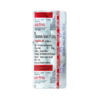 TOPILIV 25 Tablet 10's - Epilepsy/Convulsion-Ant