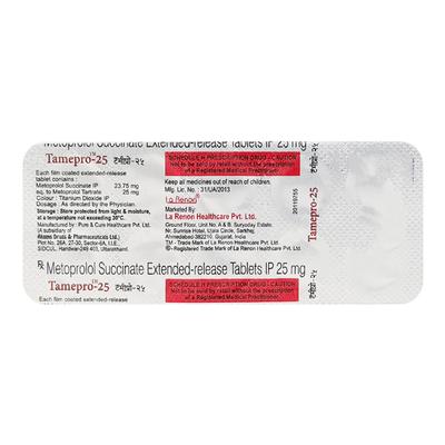 Tamepro 25mg Tablet 10'S - Hypertension-Bet