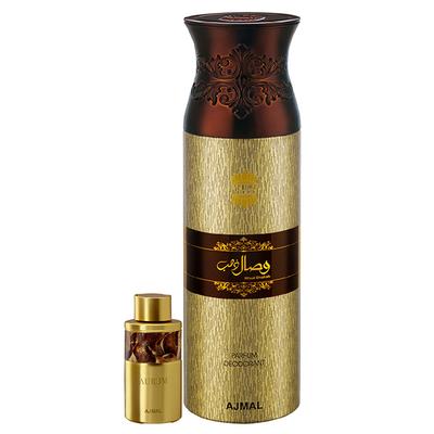 Ajmal Aurum Concentrated Perfume Oil Fruity Floral And Wisal Dhahab Deodorant Fruity Floral Fragrance 210 ml - Perfumes (Edt/Edp)