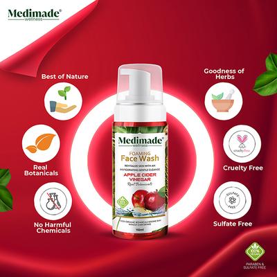 Medimade Apple Cider Vinegar Face Wash 160 ml - Face Wash & Cleansers