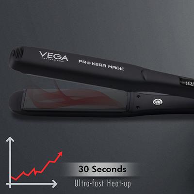 VEGA Professional Pro Kera Magic Hair Straightener for Salon & Home, Ultra-Fast Heat Up, (VPPHS-04) 1's - Hair Dryers
