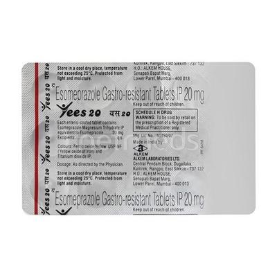 Yees 20mg Tablet 15'S - Ulcer/Reflux/Flatulence-Aaa