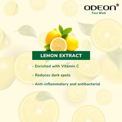 Odeon Face Wash Turmeric + Lemon + Papaya + Neem X 4Pcs 200 ml - Face Wash & Cleansers