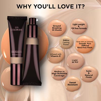 Colorbar 24Hrs Weightless Liquid Foundation Fw 2.3 25 ml - Foundation