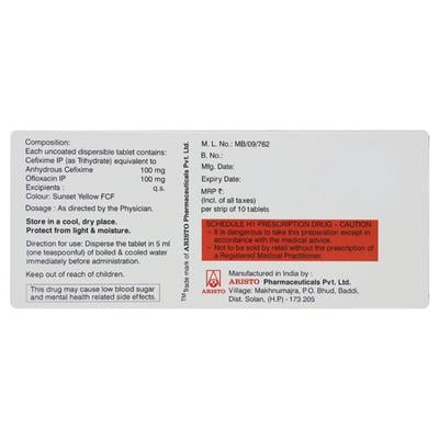 Omcef DT 100mg Tablet 10'S - Bacterial Infections-Cep