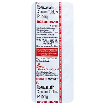 ROZUGUS 10 Tablet 10's - High Cholesterol-Dys