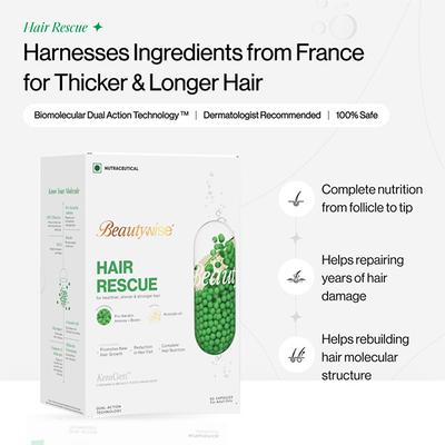 Beautywise Hair Rescue, Biotin & Keratin, for Hairfall Control & Growth 60's - Multi-Vitamins