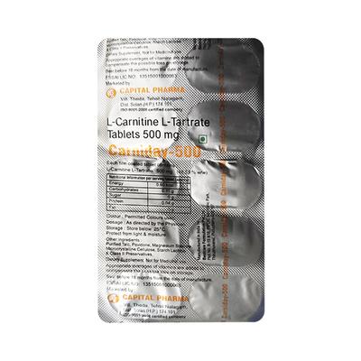 CARNIDAY 500 Tablet 10's - Supplements-Sup
