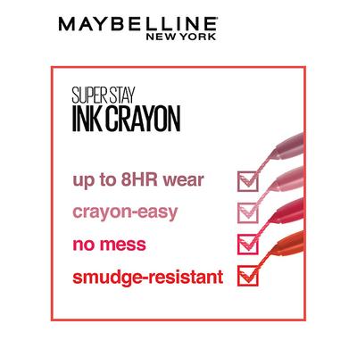 Maybelline New York Super Stay Crayon Lipstick, 35 Treat Yourself 1.2 gm - Lipsticks