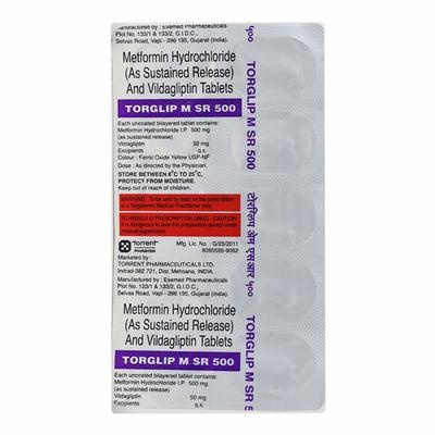 TORGLIP M SR 500 Tablet 10's - Diabetes-Ant