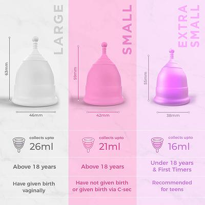 Pee Safe Period Care Combo- Menstrual Cup (Extra Small) & Intimate Wash Women 150 ml - Menstrual Cups